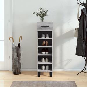 VidaXL Schoenenkast 30x35x105 cm bewerkt hout grijs sonoma eikenkleur