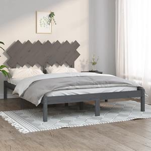 VidaXL Bedframe massief hout grijs 150x200 cm