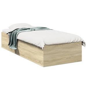 VidaXL Bedframe bewerkt hout sonoma eikenkleurig 75x190 cm