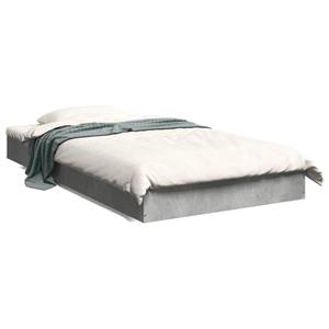 VidaXL Bedframe bewerkt hout betongrijs 100x200 cm