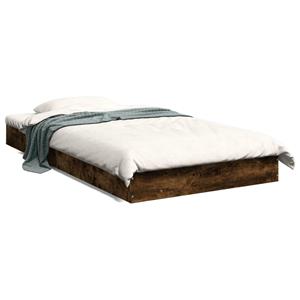 VidaXL Bedframe bewerkt hout gerookt eikenkleurig 100x200 cm