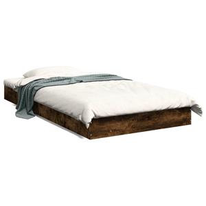 VidaXL Bedframe bewerkt hout gerookt eikenkleurig 90x190 cm