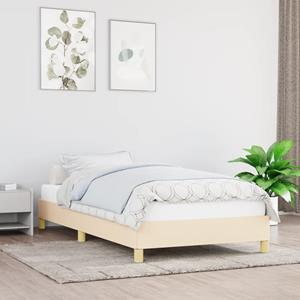 VidaXL Bedframe stof crèmekleurig 90x200 cm