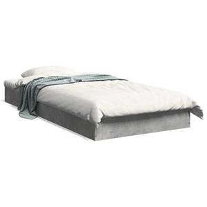 VidaXL Bedframe bewerkt hout betongrijs 75x190 cm