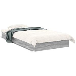 VidaXL Bedframe bewerkt hout grijs sonoma eikenkleurig 75x190 cm