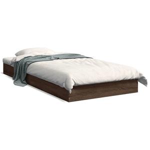 VidaXL Bedframe bewerkt hout bruin eikenkleur 75x190 cm