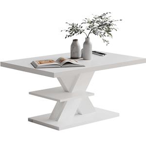 Casaria Salontafel Detroit Wit 90x60x45cm