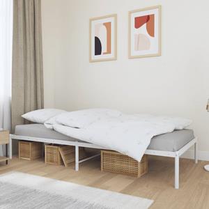 VidaXL Bedframe metaal wit 90x200 cm