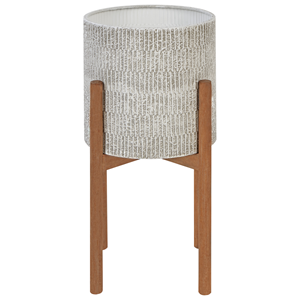 BELIANI Bloempot grijs 30 x 30 x 59 cm PINSAPO