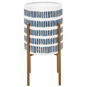 BELIANI Bloempot wit/blauw 31 x 31 x 58 cm NEMOROSA