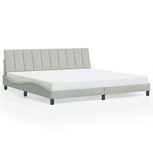 vidaXL Bedframe zonder matras 200x200 cm fluweel lichtgrijs