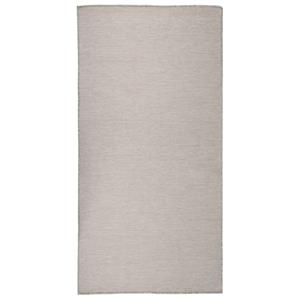 VidaXL Buitenkleed platgeweven 100x200 cm taupe