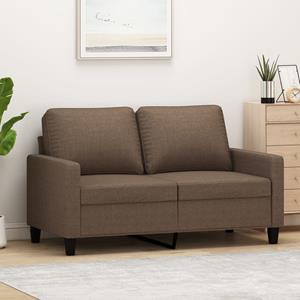 VidaXL Tweezitsbank 120 cm stof bruin