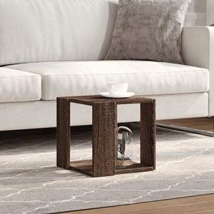 vidaXL Salontafel 32x32x30 cm bewerkt hout bruin eikenkleurig