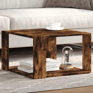 vidaxl Salontafel 51,5x51,5x30 cm bewerkt hout gerookt eikenkleurig