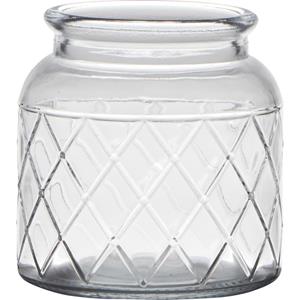 Hakbijl Glass Brussel Vaas Glas Met Motief Ø10xh10,5cm