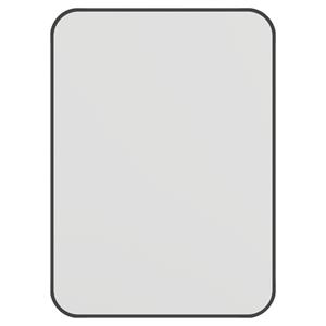 Haceka Deco spiegel - 55x40cm - rechthoek - afgeronde hoeken - mat zwart 2015968