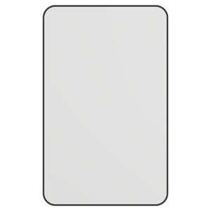 Haceka Deco spiegel - 80x50cm - rechthoek - afgeronde hoeken - mat zwart 2015969