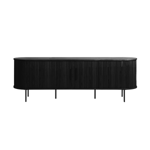 Olivine Lenn houten tv meubel zwart eiken - 180 x 40 cm