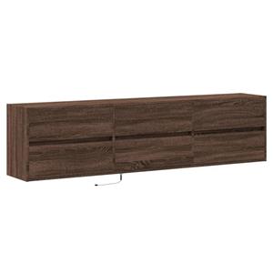 vidaXL Tv-wandmeubel met LED-verlichting 180x31x45 cm bruin eikenkleur