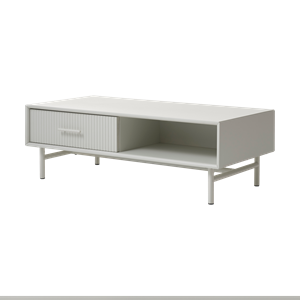 Olivine Arlo houten salontafel met lade grijs/beige - 120 x 60 cm
