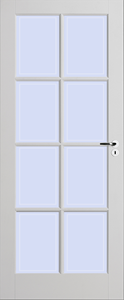 Skantrae Binnendeuren E 003 Blank facet glas | Stijlvolle binnendeur | Deurengigant.nl