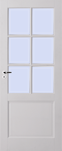 Skantrae Binnendeuren E 020 Blank facet glas | Stijlvolle binnendeur | Deurengigant.nl