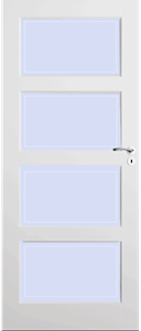 Skantrae Binnendeuren SKS 1235 Blank facet glas | Stijlvolle binnendeur | Deurengigant.nl