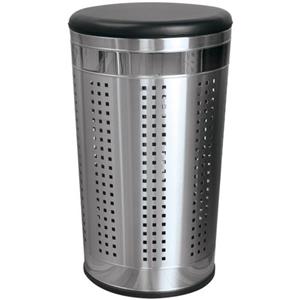 MSV Wasmand Dubai- Rvs Metaal - Zwarte Deksel - 46 Liter Compartiment