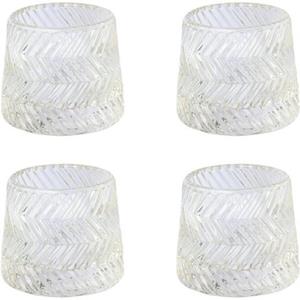 Creativ deco Waxinelichthouder Kerst versiering (4 stuks)