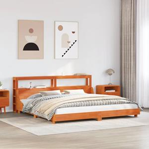 VidaXL Bedframe zonder matras massief grenenhout wasbruin 200x200 cm