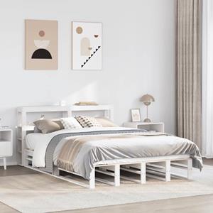 VidaXL Bedframe zonder matras massief grenenhout wit 140x200 cm