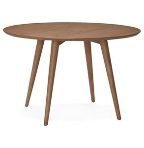 KokoonDesign Eettafel Janet rond 120cm bruin walnoten hout