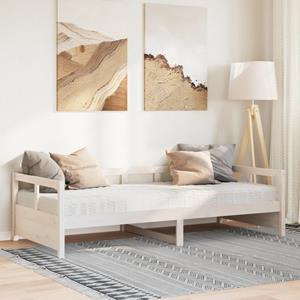 VidaXL Slaapbank met matras 90x200 cm massief grenenhout wit