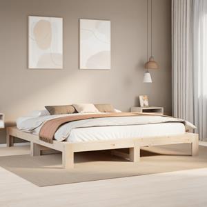 VidaXL Bedframe zonder matras massief grenenhout 200x200 cm