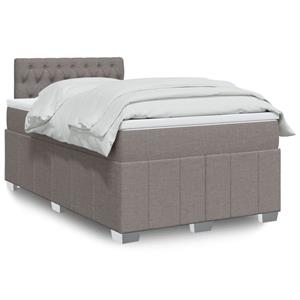 VidaXL Boxspring met matras stof taupe 120x200 cm