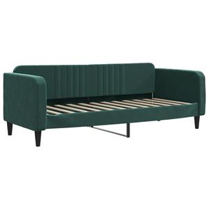 vidaXL Slaapbank met matras 80x200 cm fluweel donkergroen