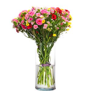 Giftdecor Bloemenvaas basic - transparant glas - D15 x H30 cm - cilinder vaas - boeketvaas - 5 liter -