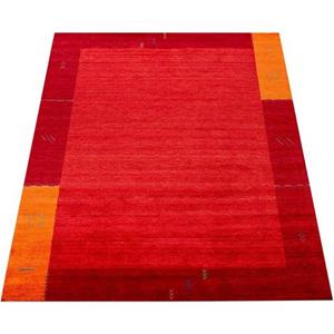 Paco Home Wollen kleed Gabbeh 309 Korte pool, met de hand geweven, zuivere wol, gabbeh-stijl, met randdessin