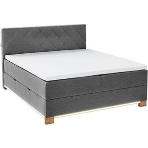 Meise.möbel Boxspring Messina met bedkist, ledverlichting en topmatras