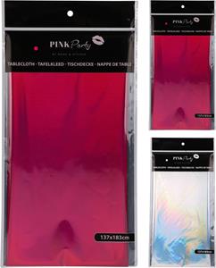 Merkloos Tafelkleed 137x183cm Pink Party Irriserend