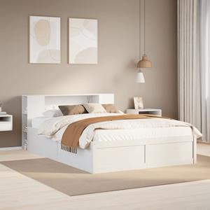 VidaXL Bedframe zonder matras massief grenenhout wit 140x200 cm