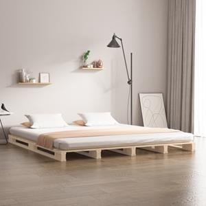 Palletbed massief grenenhout 160x200 cm