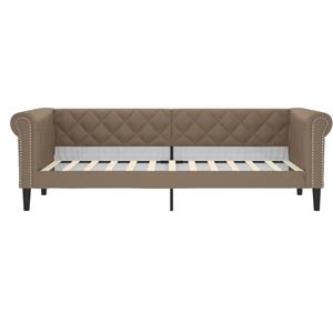 VidaXL Slaapbank 90x200 cm kunstleer cappuccinokleurig