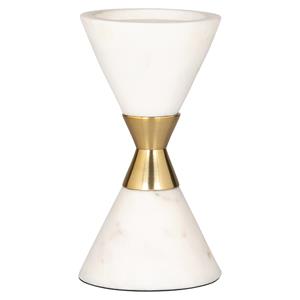 Richmond Interiors Richmond Kandelaar Jurre Marmer, 18cm - Wit