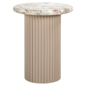 Richmond Interiors Richmond Ronde Bijzettafel Coronel Marmer, 50cm - Beige