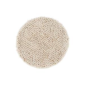 Muratap Badmat - Fluffy Badmat - Creme - 55 Cm - Rond - Hoogpolig - Badkamer Tapijt