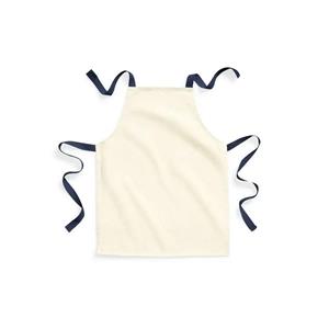 Merkloos Keukenschort / kliederschort/ kookschort/ knutselschort/ kinderschort - creme wit/blauw - Kinderen -