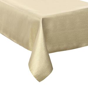 Feeric lights & Christmas Tafelkleed/tafellaken goud sparkling effect van polyester formaat x 240 cm -