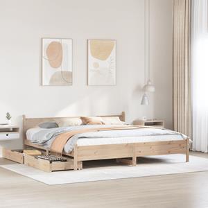 VidaXL Bedframe zonder matras massief grenenhout 200x200 cm
